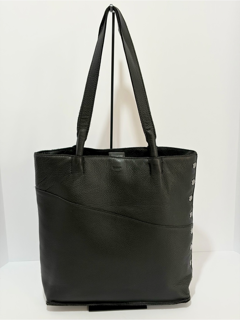 Hammitt Drew Tote In Black Leather With Gunmetal Hardware